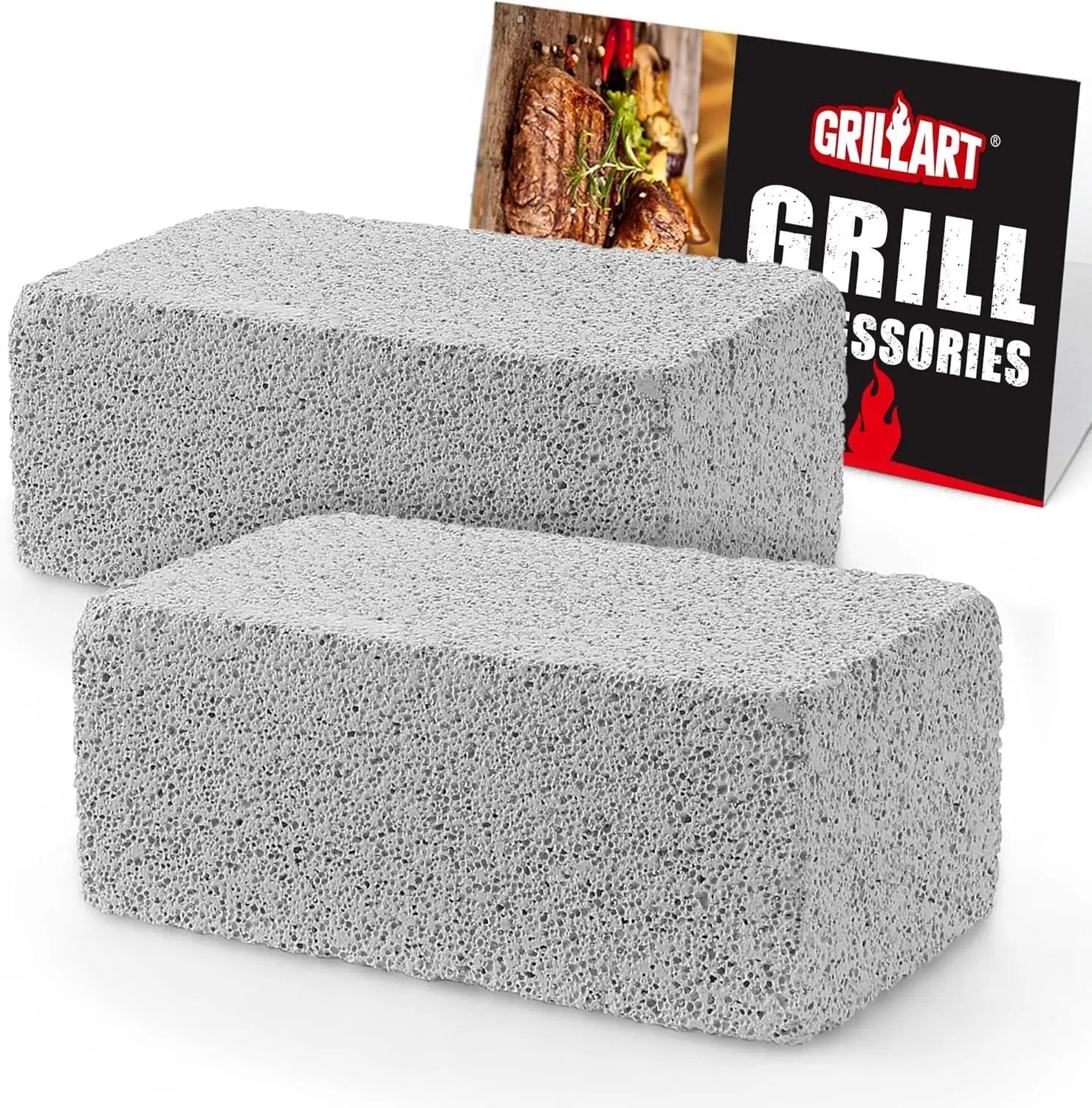 GRILLART Griddle Cleaning Kit for Blackstone, Flat Top Grill Cleaning Stone 2 PCS by GreenHaven Gardens
