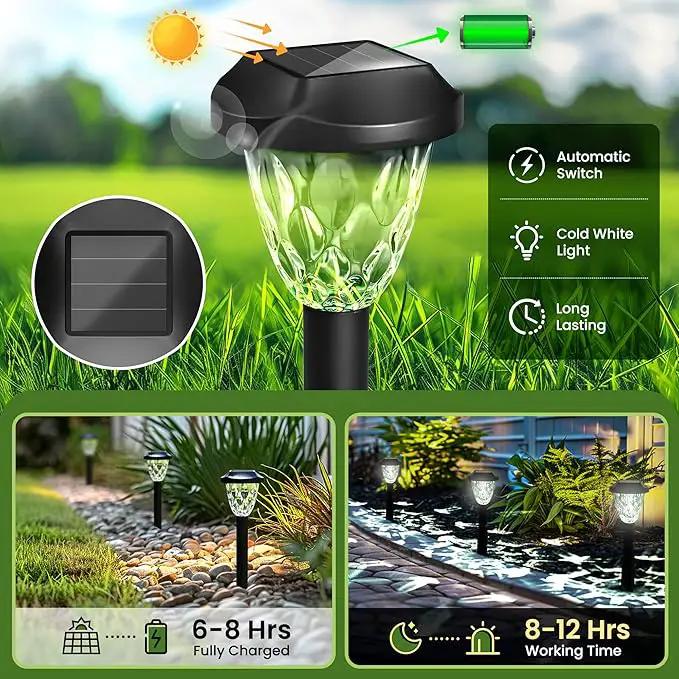 Solar Outdoor Lights Waterproof,Solar Pathway Lights Outdoor with Great Pattern, Auto On/Off Garden Decor for Outside Garden Walkway Driveway Pathway(16 Pack) by GreenHaven Gardens