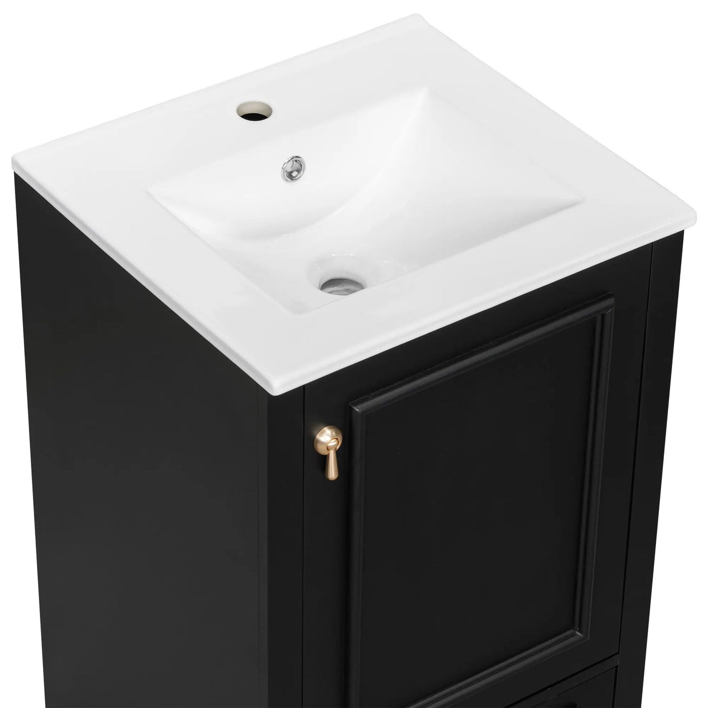Bathroom Vanity With Sink, Soft Close Door, Adjustable U-Shaped Shelf by HouseOfZazla