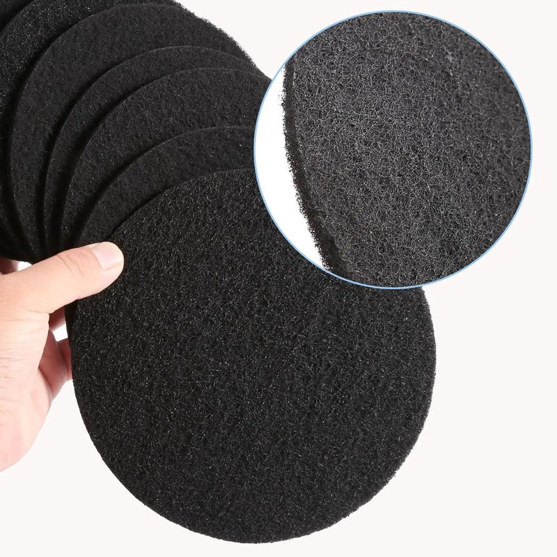Charcoal Filters for Kitchen Compost Bin, 10 Pack Compost Filters for Countertop Bin Pail Replacement, Activated Charcoal Home Bucket Refill Sets, Round 6.7 Inch by GreenHaven Gardens