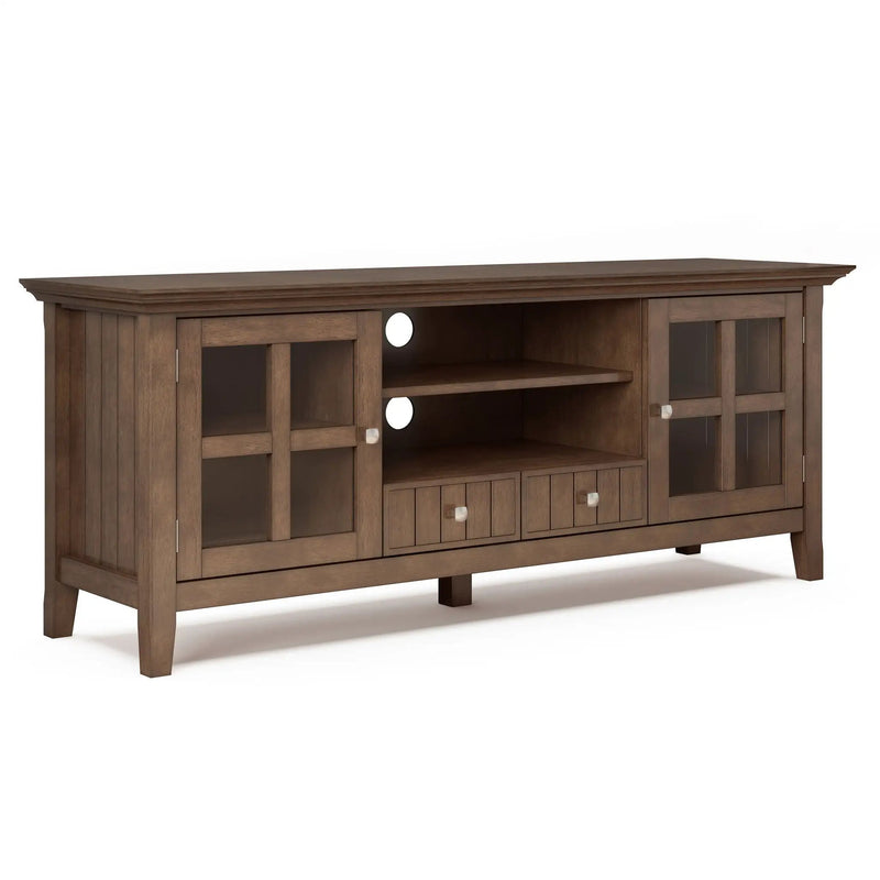 Acadian - TV Media Stand - Rustic Natural Aged Brown by Unique Piece Furniture
