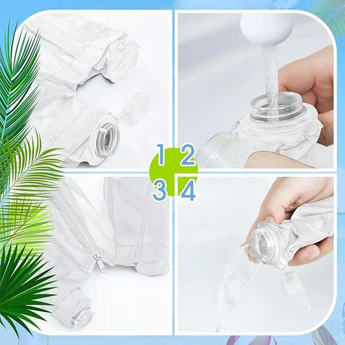 Windyun 2 Pcs 7 to 10 ft Patio Umbrella Mosquito Netting with Double Zipper Door, Screen Universal Hanging Mosquito Net for Patio Polyester Mesh Umbrella Screen for Outdoor and Patio Tables(White) by GreenHaven Gardens