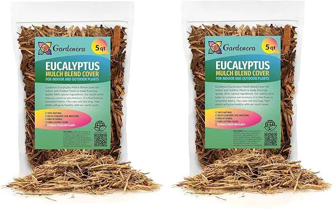 Eucalyptus Mulch - Provide Long-Lasting Color and Aromatic Appeal to Your Landscape - 10 QUARTS by GreenHaven Gardens