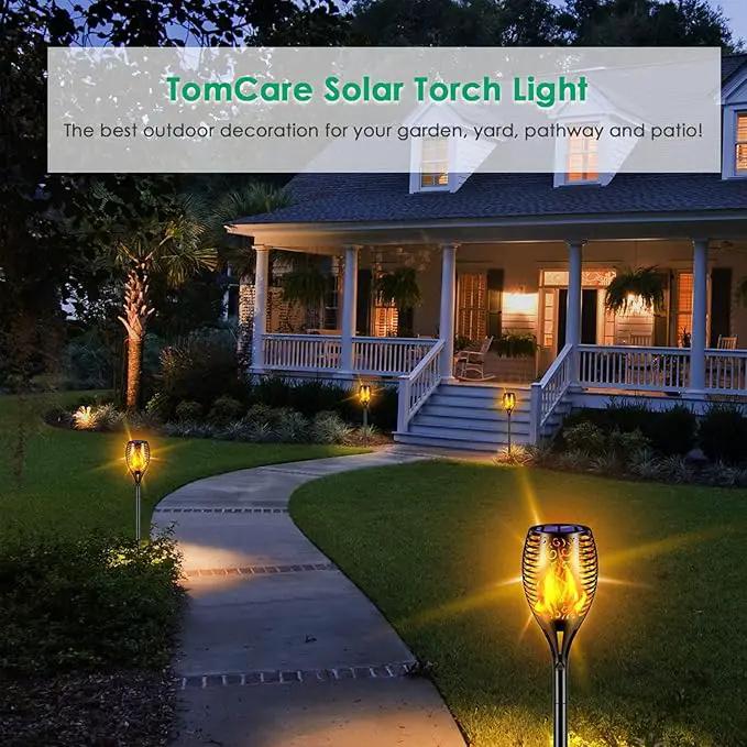 TomCare Solar Lights Outdoor 99 LED Higher & Larger Flickering Flame Solar Torch Lights 43" Waterproof Outdoor Lighting Solar Powered Pathway Lights Christmas Decorations for Garden Patio Yard, 4Pack by GreenHaven Gardens