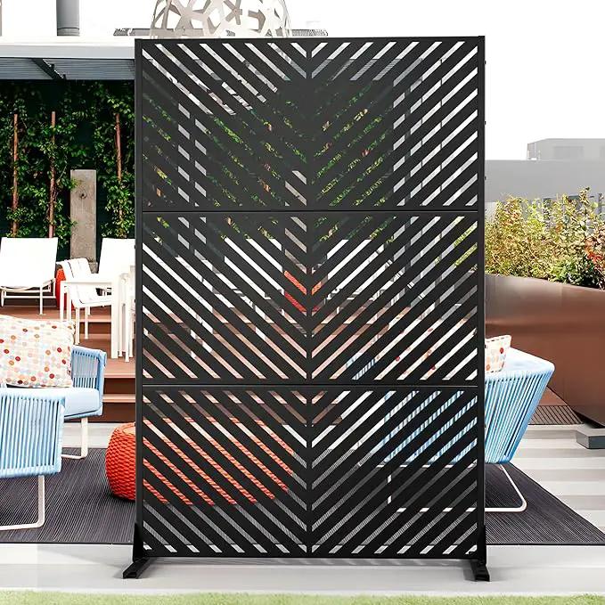 Outdoor Privacy Screen,72" H×47" W Metal Privacy Screen, Freestanding Privacy Fence Panels for Patio by GreenHaven Gardens