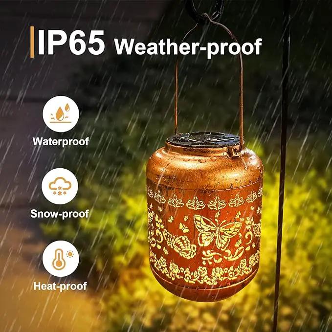 Butterfly Solar Lanterns Outdoor Hanging Waterproof Butterfly Garden Decor Christmas Gifts for Women Mom Grandma Metal Solar Lights Decoration Outside for Yard, Patio,Pathway Landscape by GreenHaven Gardens