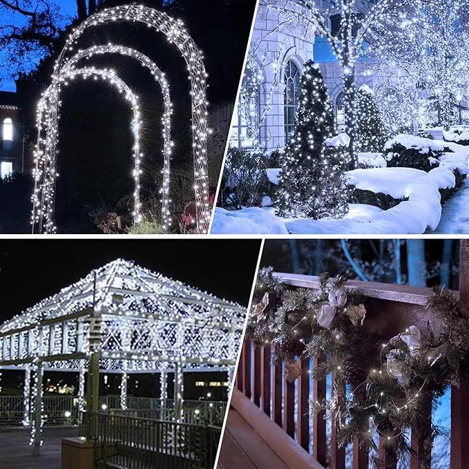 kolpop Solar Fairy Lights for Outside Waterproof, 3 Pack 32FT 80LED Solar Powered String Light Outdoor, 8 Modes Copper Wire Solar Twinkle Lighting for Tree Garden Yard Christmas(Cool White) by GreenHaven Gardens