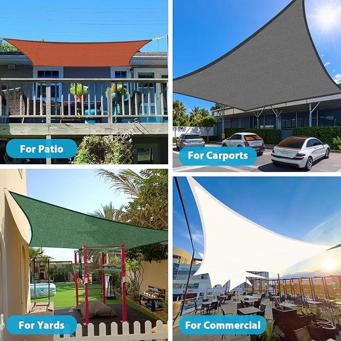Amagenix Sun Shade Sail 5'X7' Curved Edge Outdoor Shade Canopy Dark Grey Breathable 95% UV Block Shade Cloth for Patio Garden Backyard (We Make Custom Size) by GreenHaven Gardens