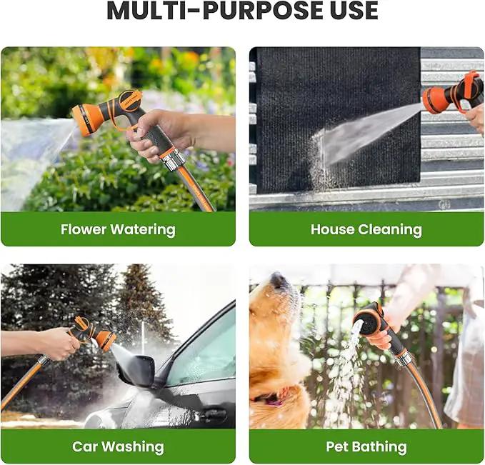 Giraffe Tools Garden Hose 5FT, 5/8" Lightweight Lay Flat Water Hose, Custom Length, Flexible, Leakproof Hybrid Hose Pipe with Male to Female Fitting by GreenHaven Gardens
