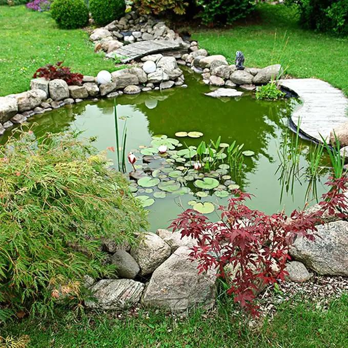 14 x 14 FT Pond Liner, 20 Mil Fish Pond HDPE Liner, Pond Liners for Outdoor Ponds, Koi Ponds, Garden Fountain, Waterfall by GreenHaven Gardens