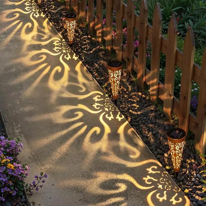 Go2garden 6Pcs Garden Solar Lights Outdoor Stakes Decorative Lighting for Yard, Pathway, Patio Decor Lawn Ornament (Red Copper) by GreenHaven Gardens