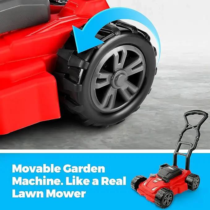 Kids Lawn Mower - Toy Choi's Pretend Play Series Toddler Lawn Mower, Indoor Outdoor Push Gardening Summer Toy Tool Set for Boys & Girls 3,4,5,6,7,8 by GreenHaven Gardens