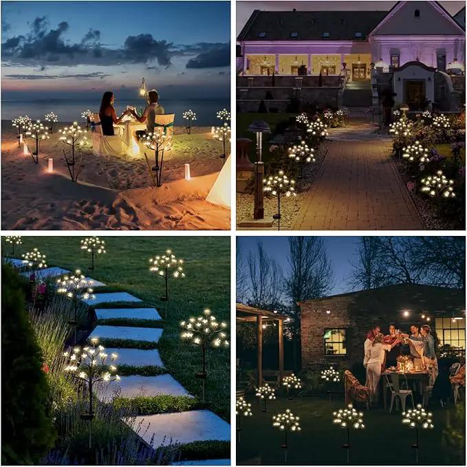 Solar Garden Lights Decorative, Solar Outdoor Lights Waterproof 4Pack, 80Led Solar Flowers Garden Decor, Outdoor Solar Lights for Yard,Pathway,Lawn,Solar Garden Decorations by GreenHaven Gardens