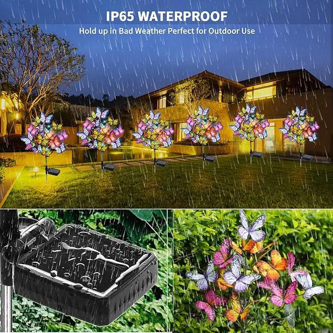 Solar Garden Lights Solar Lights Outdoor Waterproof Decorative 4 Pack with 144 LED 68 Butterfly Solar Lights for Garden Yard Decor Christmas Decorations, Gifts for Mother's Day Mom by GreenHaven Gardens