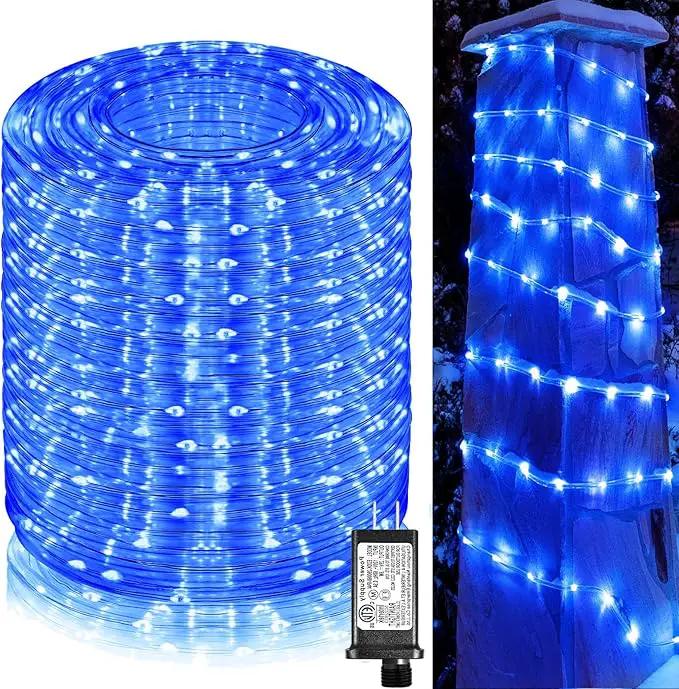 Rope Lights for Outside, 164FT 500 LED String Lights Outdoor with Waterproof 8 Modes, Flexible Plug in Twinkle Fairy Light for Indoor Bedroom Garden Pool Tree Wedding Decorations, Blue by GreenHaven Gardens