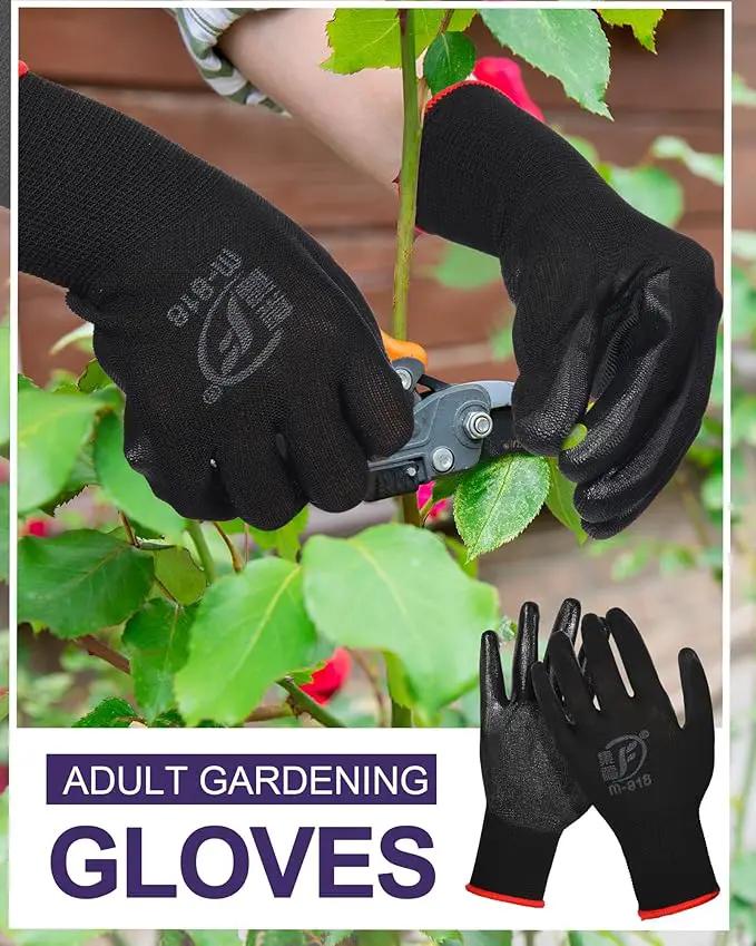 Nuogo 48 Pairs Gardening Gloves for Men Women Rubber Coated Safety Work Gloves Bulk for Gardening Construction Work by GreenHaven Gardens