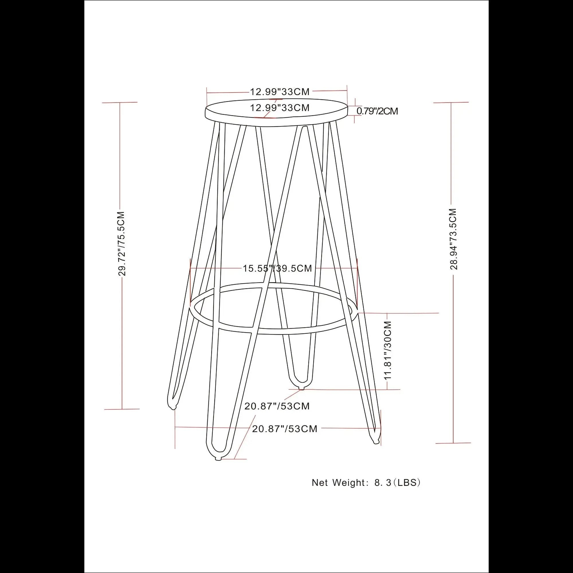 Simeon - Multifunctional Metal Stool With Wood Seat by Unique Piece Furniture
