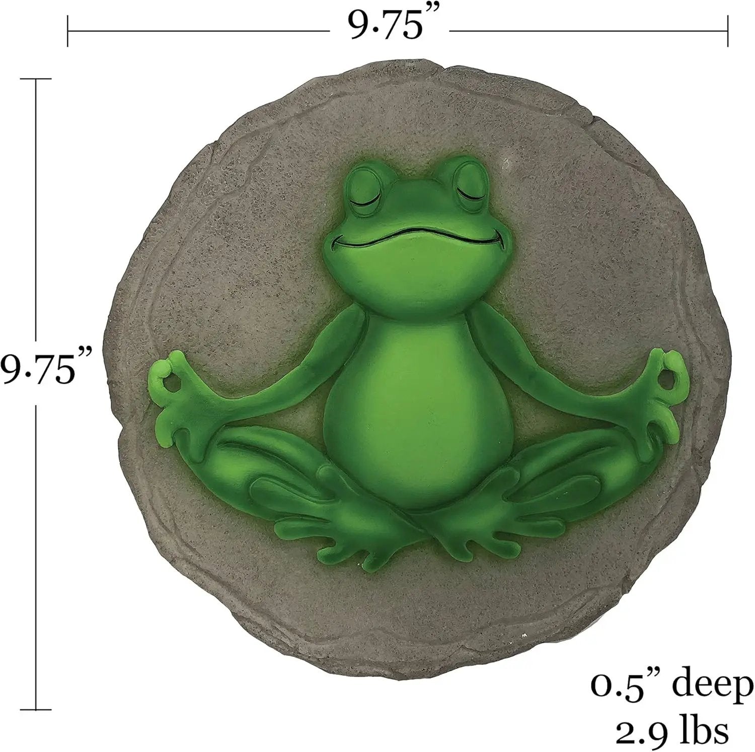 Spoontiques - Garden Décor - Yoga Frog Stepping Stone - Decorative Stone for Garden by GreenHaven Gardens