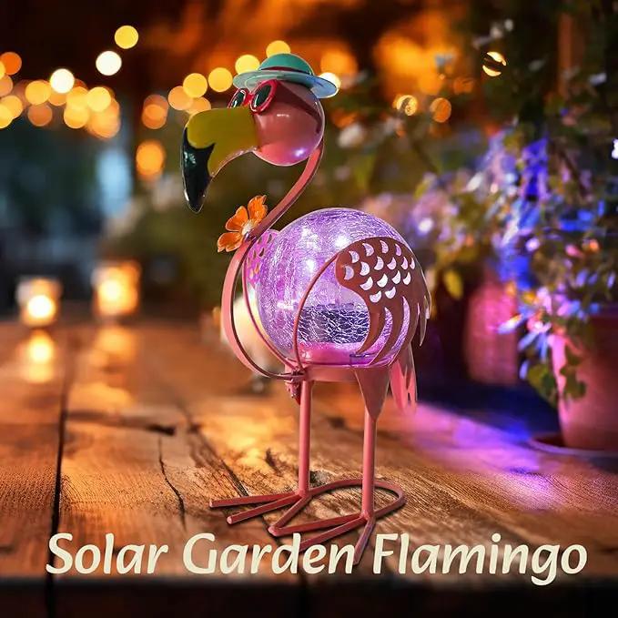 MUMTOP Flamingo Solar Lights Outdoor, Solar Lantern Outdoor Decorative Waterproof LED Solar Lights Flamingo Tabletop Decorations for Patio Garden Yard Outside Decor, Pink Flamingo by GreenHaven Gardens