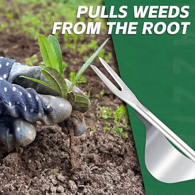 Japanese Weed Puller Tool Garden Tools Hand Weeder Tools - Gardening Hand Tools Weed Remover Tool for Gardening Backyard Farm Planting & Weeding Removal Quick Work by GreenHaven Gardens