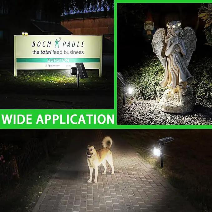 JSOT Outdoor Spotlights - Solar Spot Light Solar Lights Outdoor Waterproof Landscape Spotlights Decoration for Outside Garden Yard Driveway Tree (Cool White, 2 Pack) by GreenHaven Gardens
