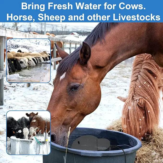 Bird Bath Heater,Pond Heater 500W,Full-Covered Aluminum Bird Bath Heater for Outdoors in Winter,Stock Tank Heater with Thermostatically Controlled,Chicken Water Heater-Deicer,livestock water heater by GreenHaven Gardens