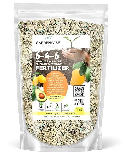 6-4-6 Avocado and Citrus Tree Professional Fertilizer Plant Food for Outdoor/Indoor Gardening; Quick-Release Nitrogen Fertilizer; Orange, Lime, Avocado and Lemon Tree Fertilizer (1 Quart) by GreenHaven Gardens