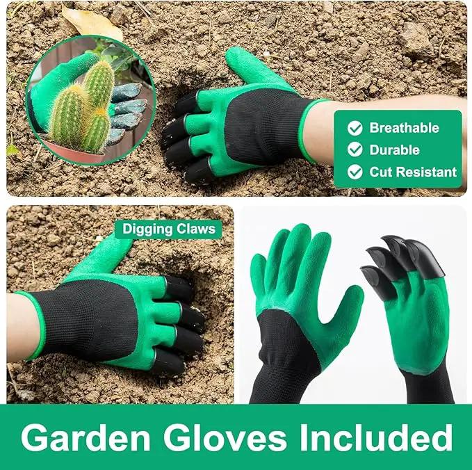 Garden Tool Set for Women, 12pcs Heavy Duty Gardening Tools, Cute Gardening Supplies Gifts for Women Mom, Garden Hand Tools with Fashion Organizer Handbag, Garden Tools for Gardening, Planting, Green by GreenHaven Gardens