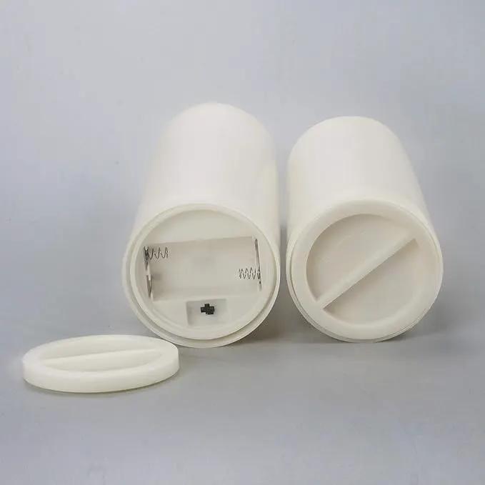 CANDLE CHOICE Waterproof Outdoor Battery Operated Flameless Candles Remote Timer White Tall Plastic Fake Realistic Flickering Electric LED Pillars for Lantern Wedding Christmas Decorations 3”x8” 3PCS by GreenHaven Gardens