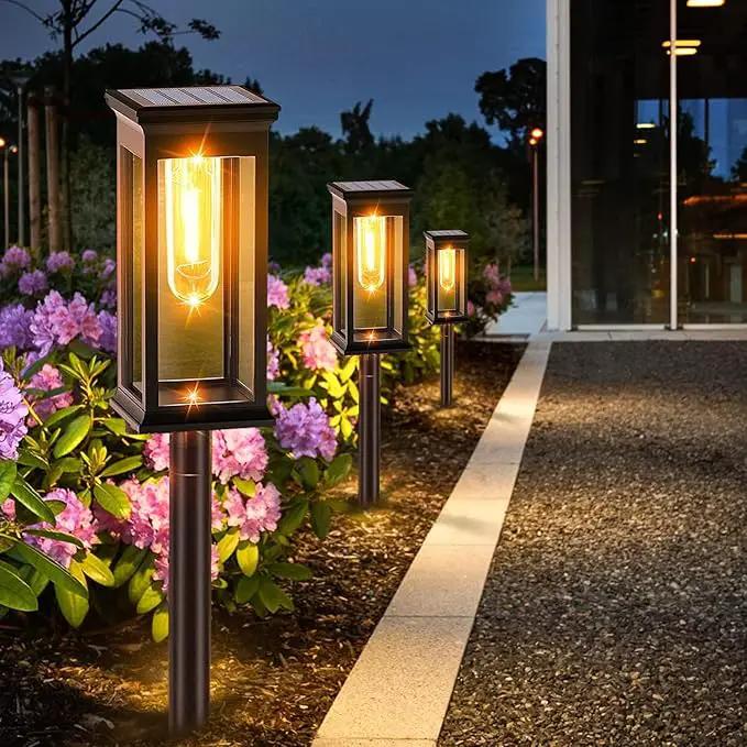 Amzxart 8 Pack Solar Pathway Lights Outdoor,Bright Solar Outdoor Lights Waterproof,Auto-on/Off Pathway Light Solar Powered for Lawn Yard Patio Garden Decoration by GreenHaven Gardens
