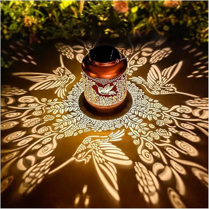 Hummingbird Solar Lanterns Outdoor Waterproof Hanging Solar Lights Hummingbird Gifts for Women Men Metal Bird Decorative LED Lanterns for Yard, Patio, Lawn, Tabletop, Pathway, Landscape, Garden Decor by GreenHaven Gardens