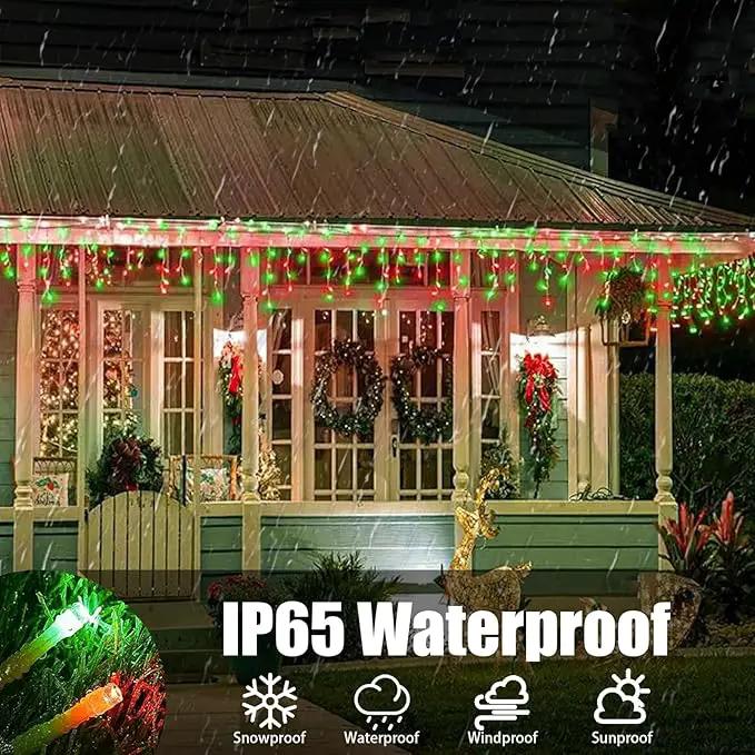 Upgraded Solar Christmas Lights,304 LED Outdoor Christmas Decorations 8 Modes Waterproof Solar Powered String Lights for Patio Yard Garden Wedding Party House Xmas Tree Roof Decorations(Red and Green) by GreenHaven Gardens