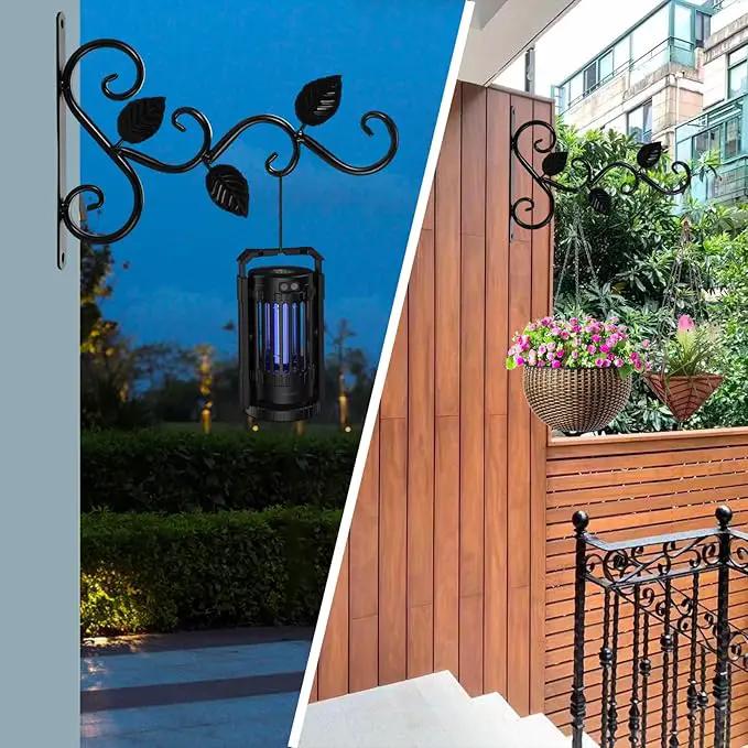 Fashion&cool 4 Pack Plant Hanging Bracket, Wall Mount Plant Hanger Outdoor Indoor, Decorative Hanging Plant Bracket Hooks for Planter Flower Bird Feeder Lanterns Wind Chimes with Screws by GreenHaven Gardens