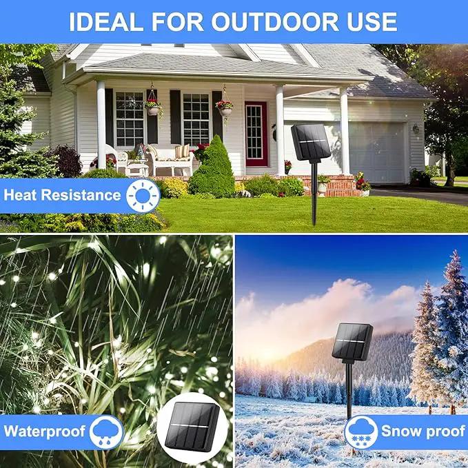 Brightever Solar Outdoor LED String Lights 288Ft Waterproof, 4-Pack Each 72FT 200 LED Solar Powered Fairy Lights with 8 Modes, Outside Twinkle Lights for Backyard, Balcony, Christmas (Daylight White) by GreenHaven Gardens