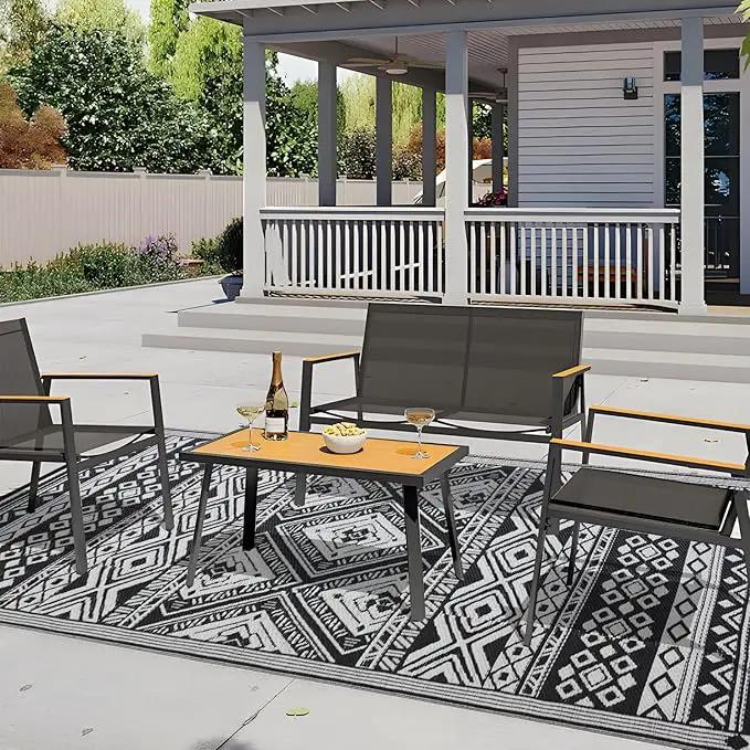 Outdoor Rug 5x8 ft Waterproof, Reversible Outdoor Plastic Straw Rug for Patios Clearance, Outdoor Area Rug Carpet RV Mat for Camping Backyard Deck Porch by GreenHaven Gardens