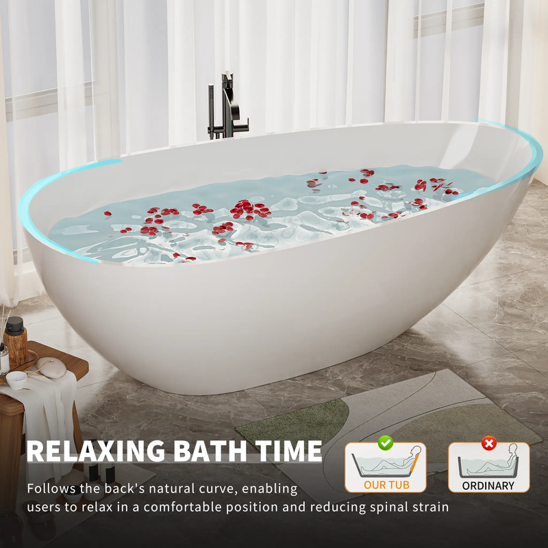 59" Freestanding Solid Surface Bathtub by HouseOfZazla