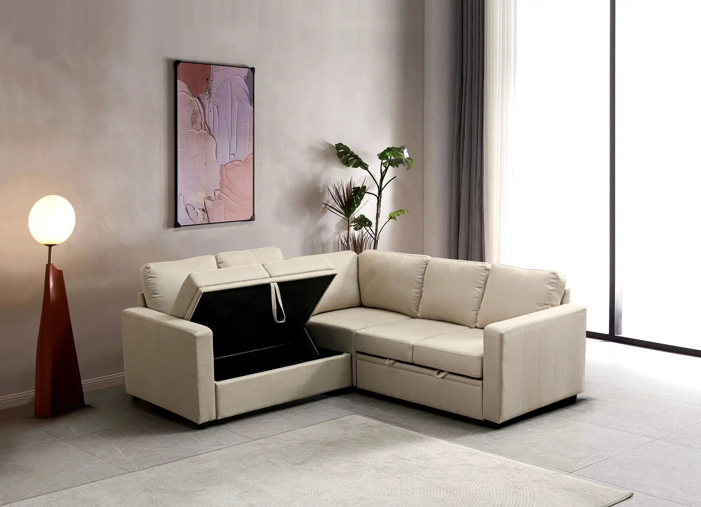 Comfort Design Sectional Sofa Bed by Unique Piece Furniture