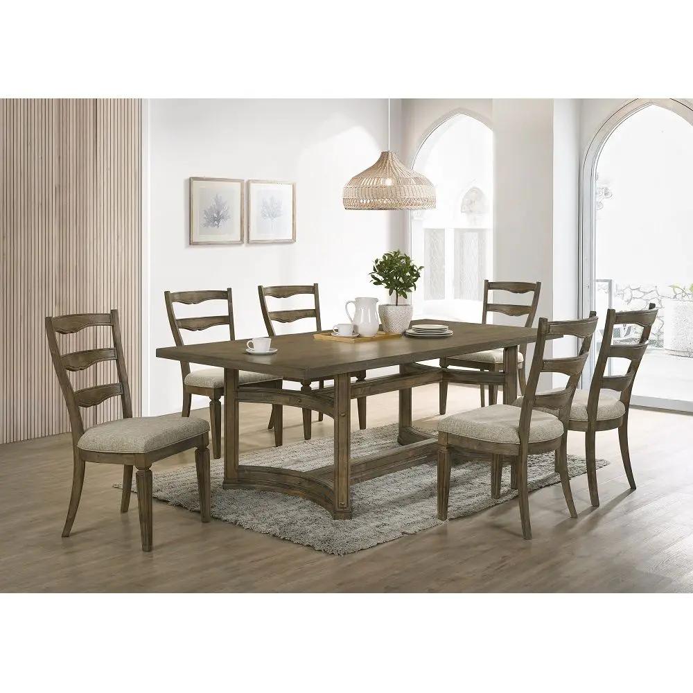 Parfield - Side Chair (Set of 2) - Fabric & Weathered Oak by Unique Piece Furniture