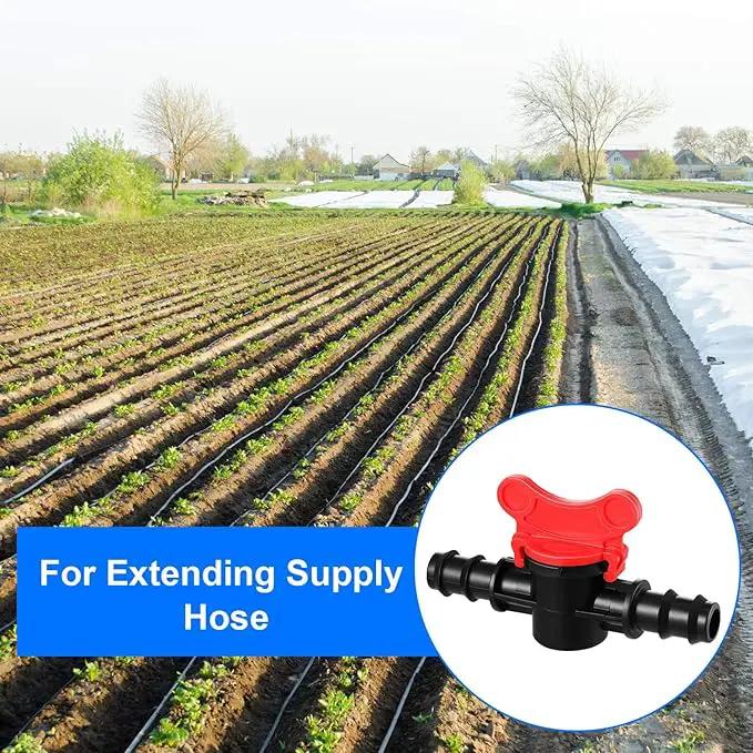Drip Irrigation Switch Valve Gate Valves for 1/2 Inch Double Male Barbed Valve (16) by GreenHaven Gardens