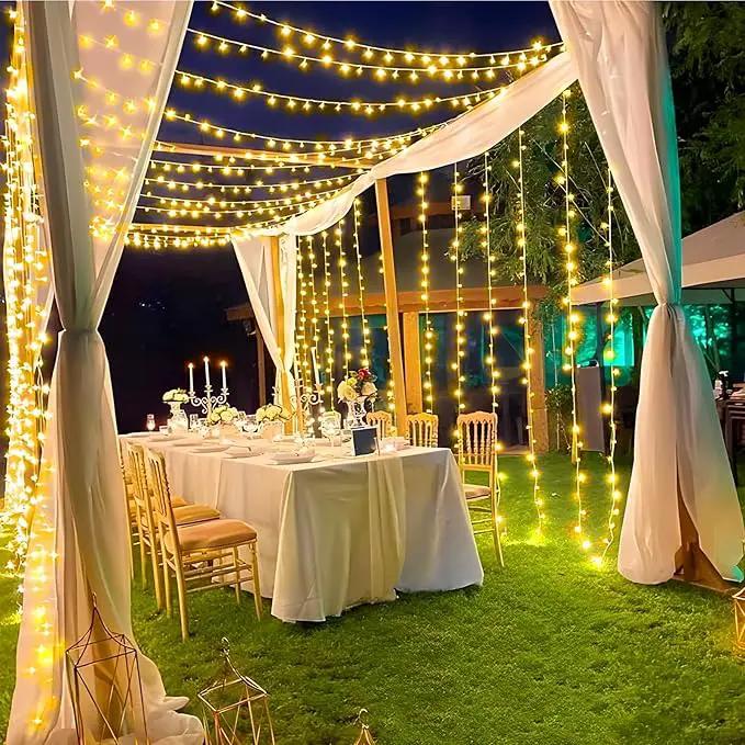 KNONEW 197FT 500 LED Christmas Lights Outdoor String Lights 8 Modes & Memory Fairy Light Plug in Waterproof LED String Lights for Xmas Yard Tree Wedding Party Holiday Decorations (Warm White) by GreenHaven Gardens