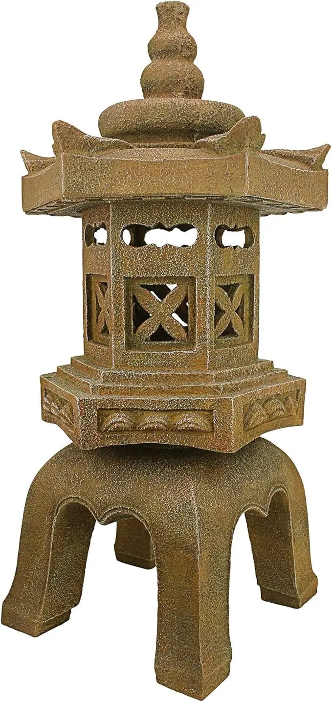 Design Toscano SS8577 Sacred Pagoda Lantern Asian Decor Garden Statue, Large, Gothic Stone by GreenHaven Gardens