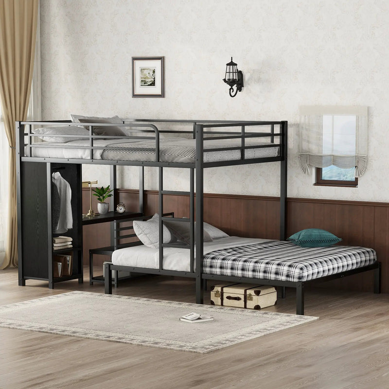 Queen Over Queen Size Bunk Bed Frame by HouseOfZazla