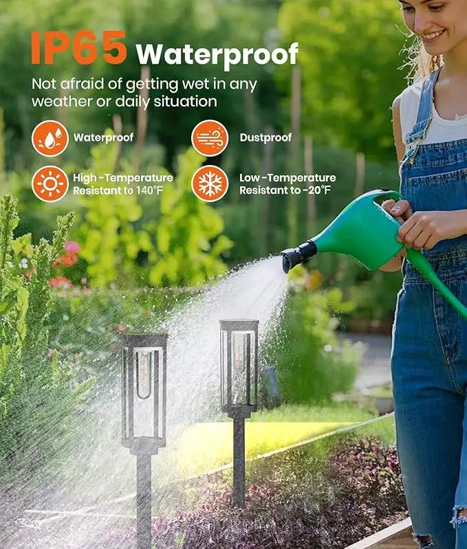 Solar Pathway Lights Outdoor Powered Waterproof 8 Pack Upgraded Solar Walkway Landscape Lighting Outside Driveway Light,Auto Dusk to Dawn On/Off for Yard Lawn Patio Decor (Cool White) by GreenHaven Gardens