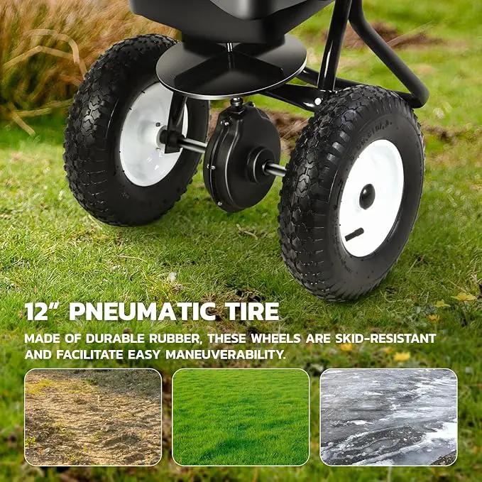 DNA MOTORING 80lb Walk-Behind Broadcast Spreader 36KG/29L Capacity, Garden Seeder with Wheels, for Residential Farm Seeding, TOOLS-00469 by GreenHaven Gardens