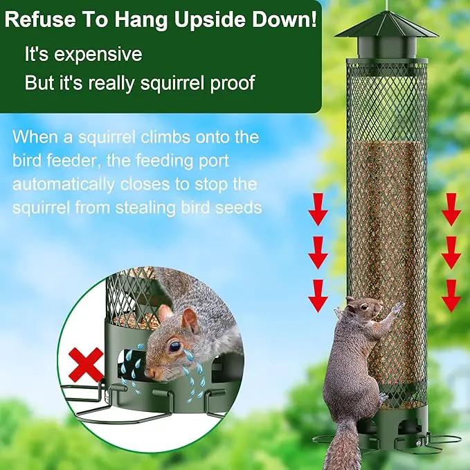 Lager Bird Feeder,Metal Squirrel Proof Bird Feeders for Outdoors Hanging 6.5LB Capacity,Easily Beat Squirrels,Attracting Finch,Cardinal,Chickadee by GreenHaven Gardens