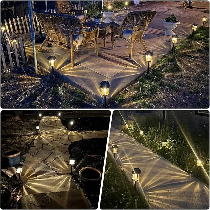 XMCOSY+ Solar Lights Outdoor, 6 Pack Pathway Lights Solar Powered, 20 LM LED Glass Outside Light, Waterproof Lighting for Garden Yard Landscape Driveway Walkway (Warm White) by GreenHaven Gardens