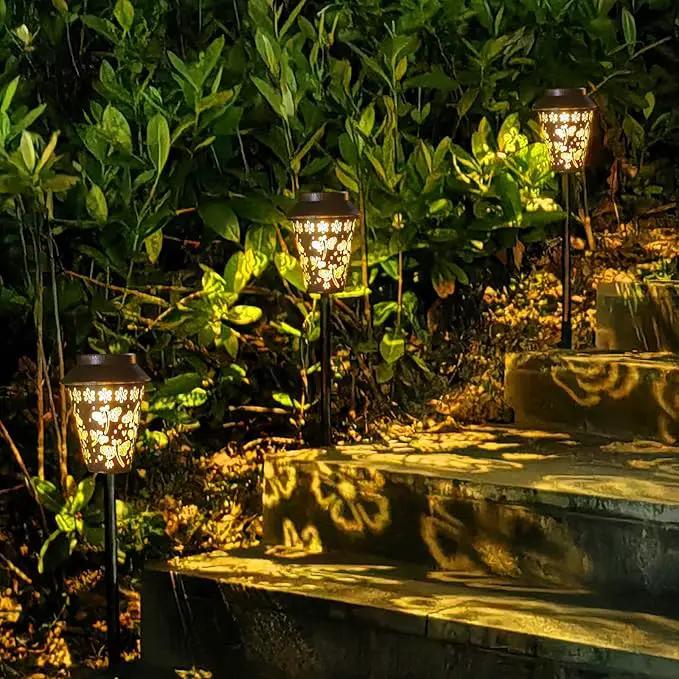 Solar Pathway Lights, Dragonfly Metal Copper Lantern for Yard, Garden, Walkway, Lawn and Patio Decor, Outdoor Waterproof Landscape Lighting Gifts for Women, Mom, Grandma by GreenHaven Gardens