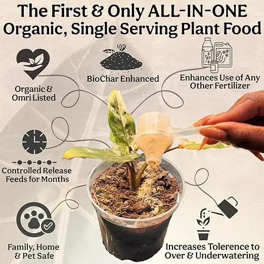 The All-in-One Complete Organic Plant Food, Indoor Plant Food for Houseplants, Organic Fertilizer for Vegetable Gardens, 3lb =75 Formulated Servings Feeds 150 gal Instantly and Slow Release by GreenHaven Gardens