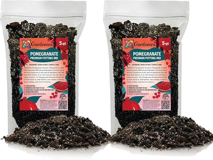 Premium Pomegranate Potting Soil Mix - Ideal Nutrient Blend for Growing Robust, Flavorful, and Bountiful Pomegranate Trees - 1 Quart by GreenHaven Gardens