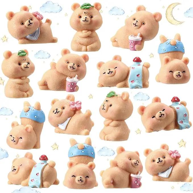 15 Pieces Cute Bear Miniature Figurines Bear Baby Shower Decoration Resin Cake Cupcake Toppers Garden Miniature Moss Landscape DIY Crafts for Home Party Garden Plant Pots Decor by GreenHaven Gardens